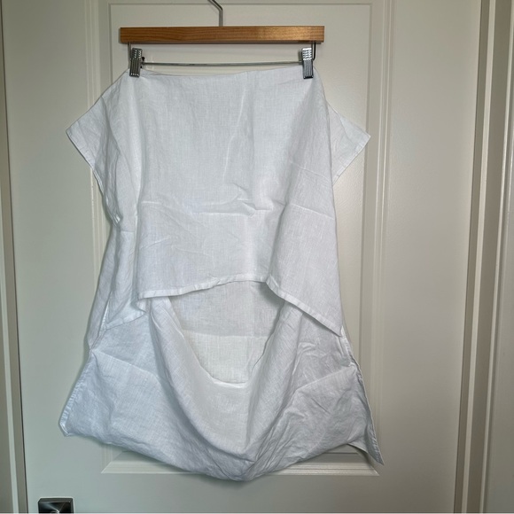 French Linen Euro Sham Pillow Cover 2 pack 26x26 White - Picture 5 of 5